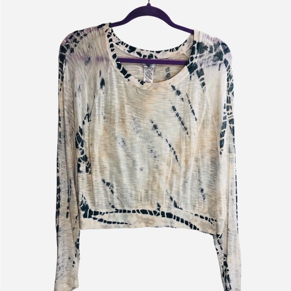 Hard Tail Forever Boho Hippie Pane Raglan Sleeve Velour Tie Dye Top Small - Picture 2 of 10